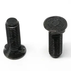 DIN 608 4.8 5.8 10.9 12.9 M10 M12 Black Zinc Plough bolts with square neck with nuts DIN 934