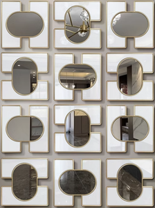 Specchio combinato francese all'ingrosso per soggiorno e decorazione d'<span class=keywords><strong>ingresso</strong></span> di lusso specchio a parete di lusso - Product Image 5