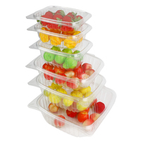 8Oz 12Oz 16Oz 24Oz 32Oz 48Oz Herbruikbare Doorzichtige Plastic Scharnierende Clamshell Fruitsaladedoos Verpakking Deli Voedselcontainer
