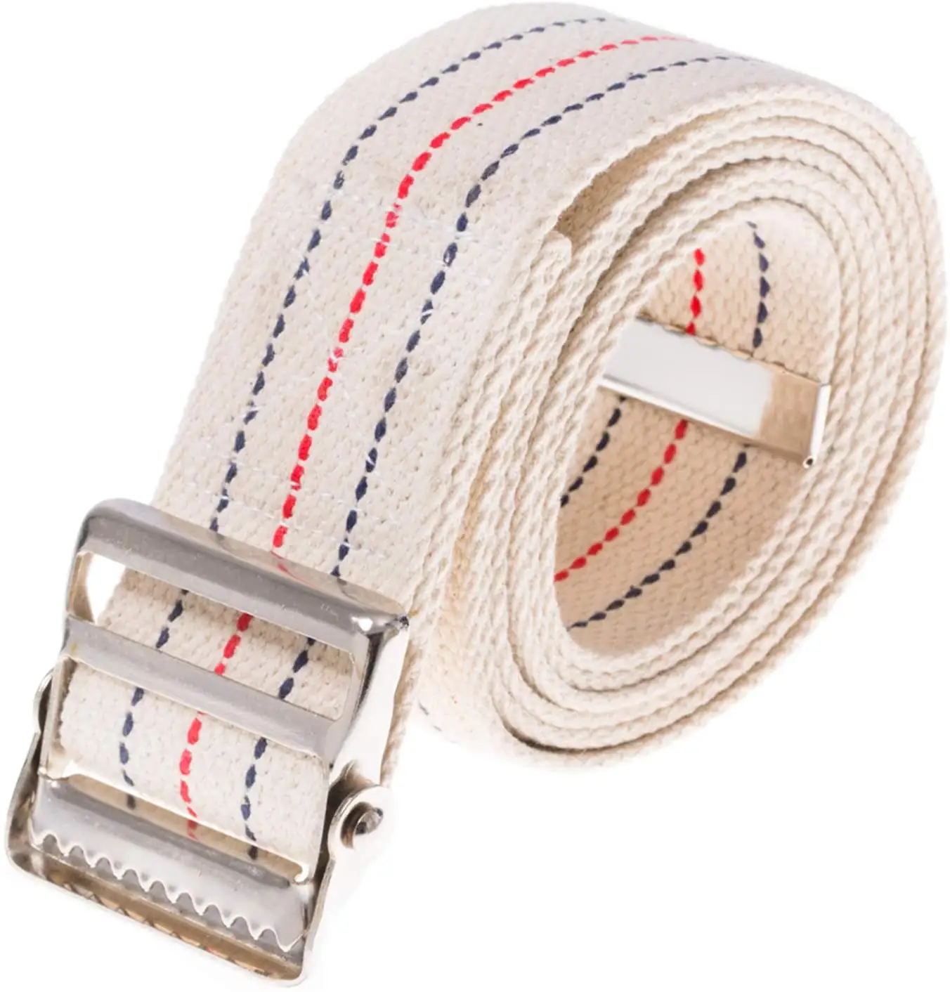 Factory Custom Woven Medical Gait Cotton Iron Metal Buckle Canvas Fabric Belt