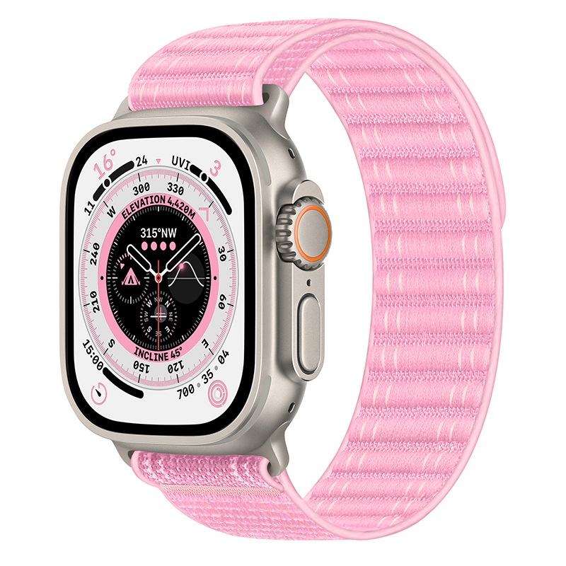 New Woven Nylon Loop Watch Strap for Apple Watch Series 10/9/8/7 Band 46mm 49mm 45mm 44mm Bracelet Ultra Wristband Belt Sports
