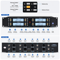 Sistema de Micrófono Inalámbrico UHF UGX-8H de 8 Canales con 8 Micrófonos de Mano, Set de Micrófonos Inalámbricos Profesionales para Actuaciones en Escenario