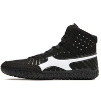 Chaussures de boxe et de lutte professionnelles en cuir respirant, nouveau style, très vendues, pour hommes