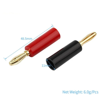 Konektor Steker Pisang Berlapis Emas 4mm untuk Kit Konektor Terminal Adaptor Speaker Audio Video