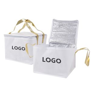Custom logo Non-Woven Cooler Bag Insulated with Handle Printed Pattern Bag - Product Image 1