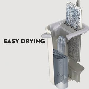 Factory Wholesale Customization Squeeze Floor <b>Mop</b> Bucket Household Spin Bucket Magic Flat <b>Mops</b> Home Kitchen Dry Wet <b>Mops</b> - Product Image 5