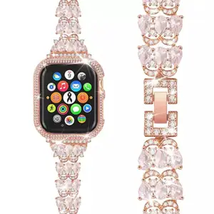 high quality zircon diamond band for Apple Watch Bands 38mm Women Bracelet Chain Links
