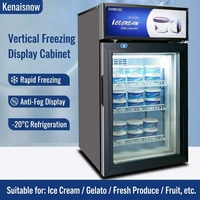 Vitrine Réfrigérée Commerciale YINZHENG à Porte Simple pour Mini-Gelato, Réfrigérateur-Congélateur à Température Unique pour Crèmes Glacées
