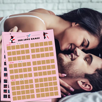 Affiche de jeu amusante pour couple avec fonction à gratter - Aventure pour adultes - Jeu de couple amoureux - 100 défis de positions sexuelles