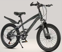 Vélo de montagne pour enfants 18/20/22 pouces, fourche en aluminium, 7 vitesses, frein à disque double, fourche avant à absorption des chocs