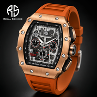 [MOQ 50] ROYAL SCHMIED Vente en gros de montres mécaniques automatiques squelette personnalisées pour hommes avec bracelet en silicone CE RoHS