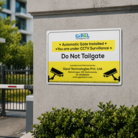 Panneau de signalisation routière en métal étanche, personnalisé en usine, en aluminium, pour surveillance et avertissement, en plaque de fer blanc