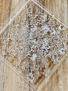 JAYI Custom Clear <strong>Crystal</strong> Blank Acrylic <strong>Puzzles</strong> Waterproof <strong>Crystal</strong> Clear <strong>Puzzle</strong> Pieces Laser Cut Acrylic Jigsaw <strong>Puzzle</strong> for Kids - Product Image 4