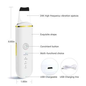 Spatule faciale sonique en ABS, exfoliant pour la peau, nettoyage en profondeur des pores, gommage pour la peau - Product Image 2