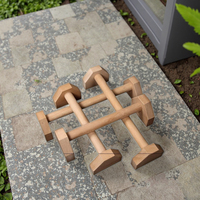 Barres parallèles en bois portables pour l'entraînement à domicile, équipement de calisthénie, barres de pompes, supports de dips en bois pour le fitness (vente en gros)