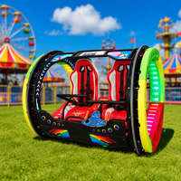 Vente chaude 360 Degrés Rotation Rolling Bar Voiture Intérieur Fibre De Verre et Métal Happy Ride pour Adultes Enfants au Parc D'attractions
