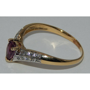 Anello con diamanti e rubino in oro 14k - Product Image 5