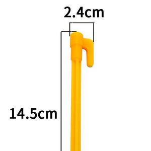 Estacas de plástico amarillas para tiendas de campaña, para uso en exteriores, camping y playa, tipo trigonal en V. - Product Image 4