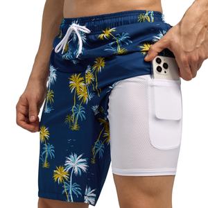 กางเกงขาสั้นชายหาดลายสัตว์พิมพ์โลโก้ตามสั่ง แห้งเร็ว ยืดหยุ่น เหมาะสำหรับเล่นเซิร์ฟและกิจกรรมชายหาด - Product Image 2