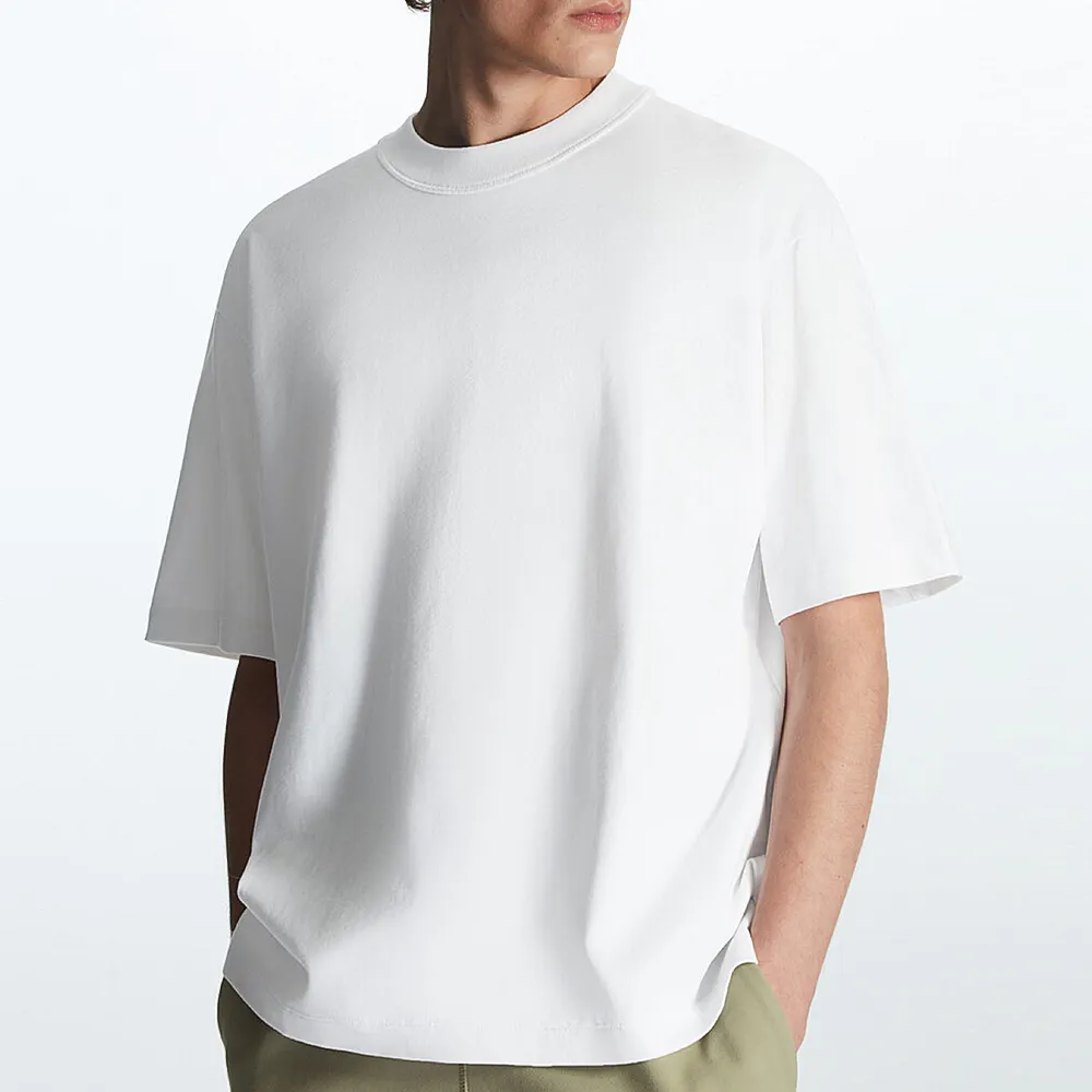 Custom Mens Fashion White Oversized Tshirt Streetwear Graphic Screen Print Heavyweight T-Shirt High Quality 100% Cotton T Shirt