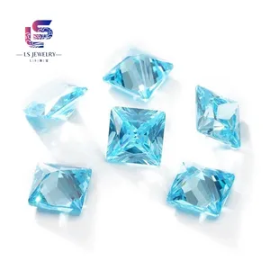 Đẹp chất lượng tốt ánh sáng Aqua Thụy Sĩ màu xanh công chúa cắt Cubic Zirconia