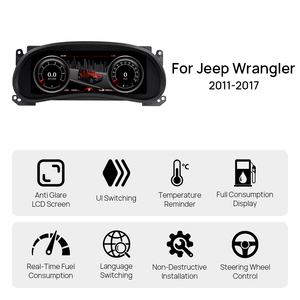 Upgrade Cluster Instrumenten scheibe für Jeep Wrangler 2011-2017 <span class=keywords><strong>Auto</strong></span> <span class=keywords><strong>Dashboard</strong></span> LCD Digital <span class=keywords><strong>Dashboard</strong></span> Cluster Display Cockpit Meter - Product Image 2