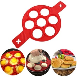 Silicone 7-Hole Pancake Maker Egg Mold Round Cooking Tool For Baking - Product Image 2