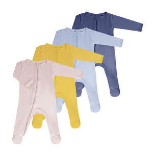 Baju Bayi Bahan Bambu Alami, Romper Bayi Polos, Kado dan Pakaian Penanda Perkembangan untuk Bayi Perempuan dan Laki-laki, Bayi Baru Lahir dan Balita - Product Image 2