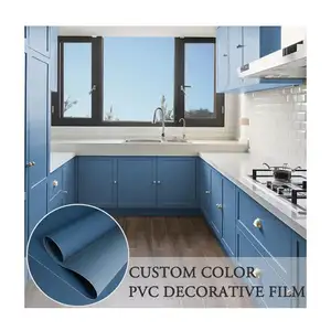 0.12mm Anti-Scratch printed pvc film mono color PVC decor film Factory Decorative Film for WPC Wall Panel PVC Deco foil