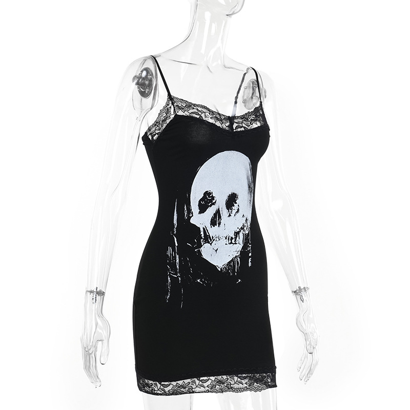 black bodycon dress petite Skeleton Girl Dress