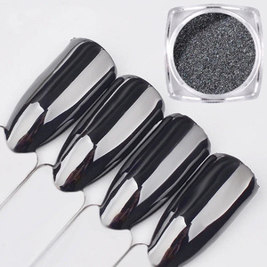 2 Pcs/set Super Magic Mirror Black Nail Glitter UV Gel Polish Chrome Nail Art Pigment Dust Manucure Powder for Nails DIY - Product Image 1