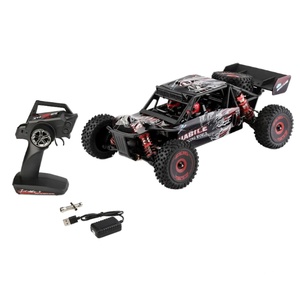 SANJOYO WL124016 Camion RC tout-terrain sans balais, échelle 1:12, plastique, électrique, 4 roues motrices, vitesse 75 km/h, portée de contrôle 100 m, 2,4 GHz, modèle réduit RC - Product Image 1