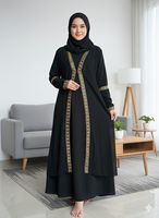 Robe Abaya Arabe Traditionnelle pour Femmes – Styles Longs et Modestes pour Soirées, Tenues Décontractées et Vêtements d'Intérieur – Style Dubaï pour Soirées, Tenues Décontractées et Quotidiennes