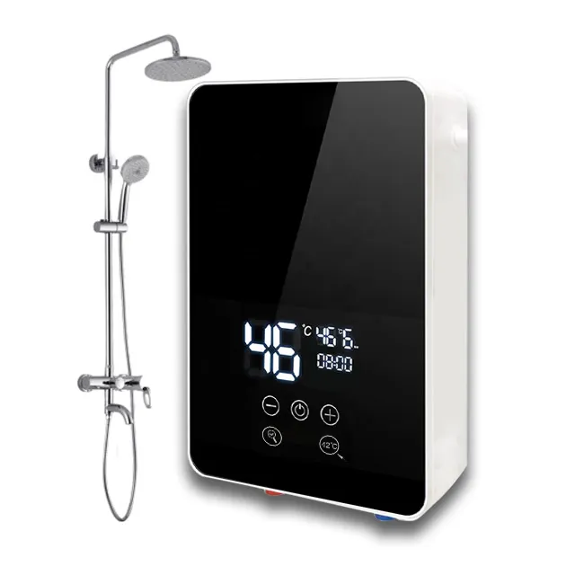 3.5-7KW CE CB OEM Slim Mini chauffe-eau électrique sans réservoir Geyser maison cuisine salle de bain douche électrique instantanée chauffe-eau