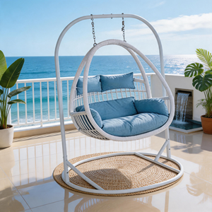 Professional Manufacturer: Architectural Double-Seater Hollow Rattan Chair <b>for</b> Luxury Resort & Commercial Project - OEM/ODM - Product Image 1