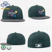 Cappellini Snapback Bicolore Verde e Grigio Classici e Trendy con Logo Personalizzato per Uso Quotidiano e Streetwear