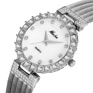 Bracelet en cuivre serti de diamants, exquis et tendance, montre à quartz pour femmes, étanche, best-seller - Product Image 6