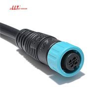 LLT 2 3 4 5 6 7 8 Pins Wasserdichter Kabelst ecker der M12-Serie IP68 Kunststoff-Runds ch reiben für LED-Bildschirm