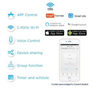 <span class=keywords><strong>Module</strong></span> de rideau double Tuya, 2 canaux, télécommande <span class=keywords><strong>sans</strong></span> <span class=keywords><strong>fil</strong></span>, relais, <span class=keywords><strong>module</strong></span> de rideau WiFi, interrupteur <span class=keywords><strong>pour</strong></span> volets roulants électriques - Product Image 4
