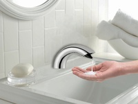 Distributeur de savon automatique sans contact avec logo personnalisable en nickel brossé, distributeur de mousse pour salle de bain