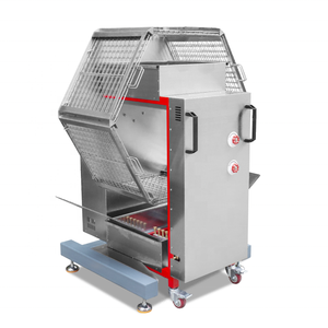 Rôtissoire verticale automatique universelle pour poulet entier bbq à usage commercial français - Product Image 1