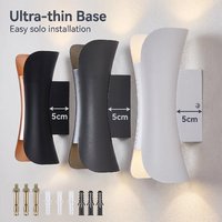 Applique murale LED personnalisée en métal, étanche IP65, double tête COB, ABS+Verre, température de couleur multiple, pour extérieur