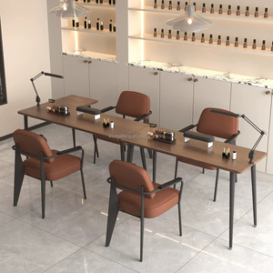 Prix extrêmement bon marché vente directe d'usine vente chaude Style rétro coin en bois bureau beauté table à ongles - Product Image 6