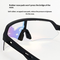 Lunettes de cyclisme professionnelles à demi-monture avec verres photochromiques pour utilisation de jour/nuit, lunettes de sport pour vélo de route pour myopes