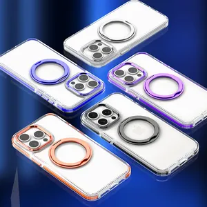 TPU Acryl Transparent Klar Magnetisch Handy hülle Stoß feste Rückseite Handy hülle Für Samsung S24 Plus