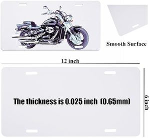 Placa de matrícula de sublimación de aluminio y Metal, etiquetas de placa de matrícula delantera de coche europeo en blanco, tablero de letrero para diseño personalizado - Product Image 5