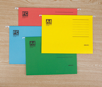 Dossiers suspendus de taille A4 FC et lettre Couleurs assorties Crochet de rangement de bureau Sac en papier coloré suspendu pour armoire de remplissage
