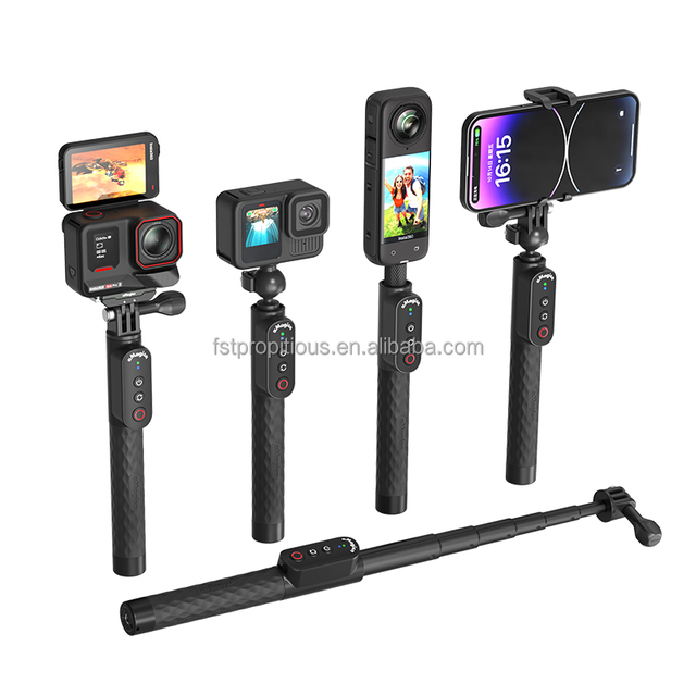 AMagisn BT5.1 1M Remote Control Selfie Sticks for Action Cameras of Insta360 X4/x3/GoPro Hero 13/12/11/OSMO Action 5 Pro & Phone