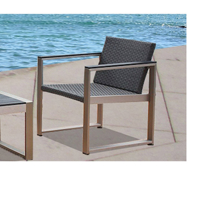 Juego de muebles de ratán para jardín al aire libre de aluminio Juego de muebles de cuerda Juego de sillas de metal para exteriores Sillas <span class=keywords><strong>Restaurante</strong></span> - Product Image 2