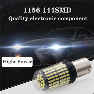 ไฟเลี้ยว LED สำหรับรถยนต์ (144 ดวง, 1156, Ba15s, 1157), ตัวถอดรหัสไฟเบรก, ไฟท้ายป้องกันการกระพริบ - Product Image 3